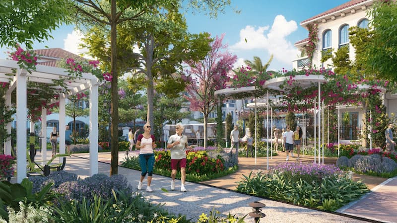 Không gian xanh mát tại Sun Elite City
